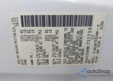 2021 Nissan Rogue Sl Intelligent Awd from USA, damaged, VIN 5N1AT3CB4MC757719